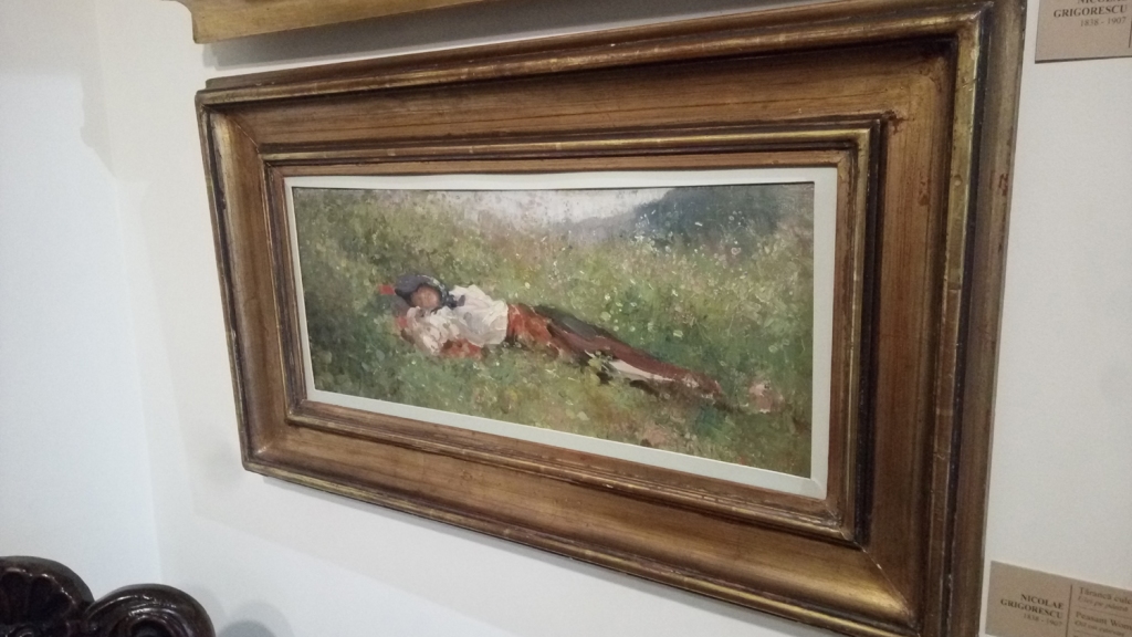 Taranca culcata pe iarba (Peasant Woman Lying on the Grass), painting by Romanian artist Nicolae Grigorescu